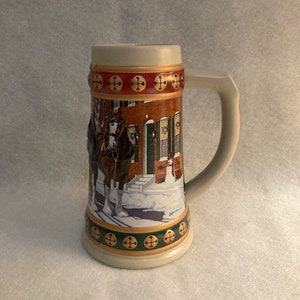 1993 Budweiser Holiday Stein Collection &quot;Hometown Holiday&quot;