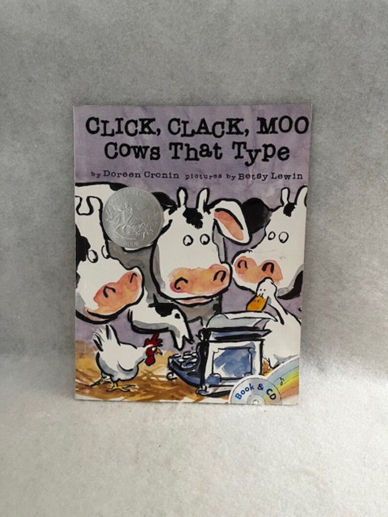 2000 Click, Clack, Moo Cows That Type read a long/CD by Doreen Cronin & Betsy Lewin, Randy Travis image 1