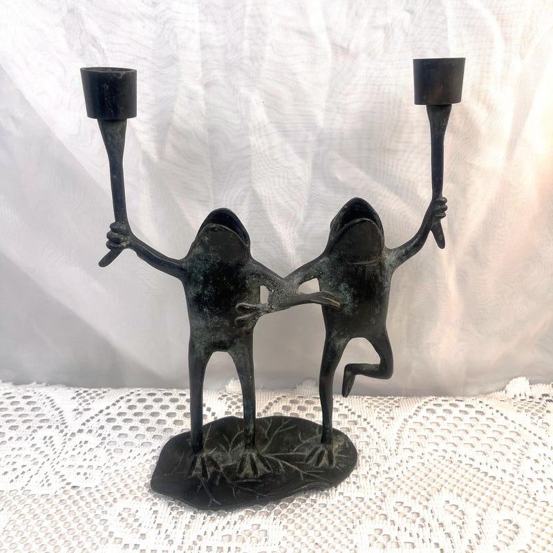 Frog Candlestick - Etsy
