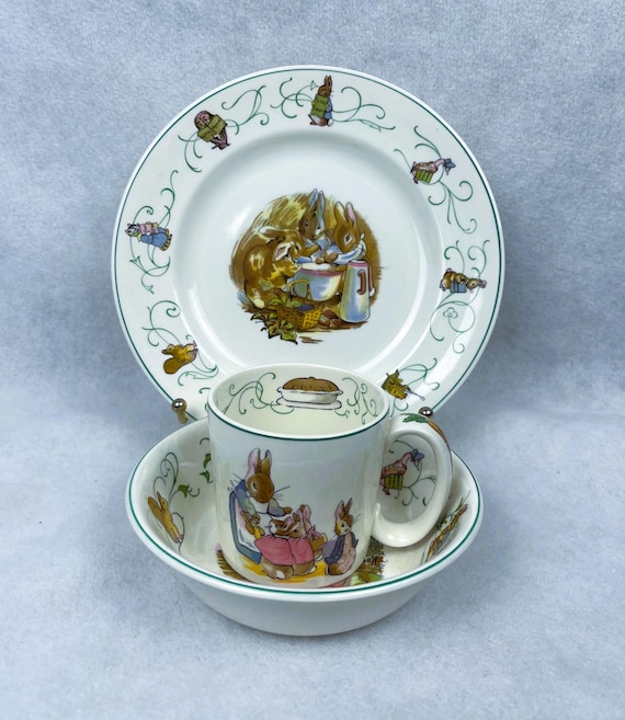 Wedgwood Peter Rabbit 3-piece Child's Nursery Set-beatrix Potter