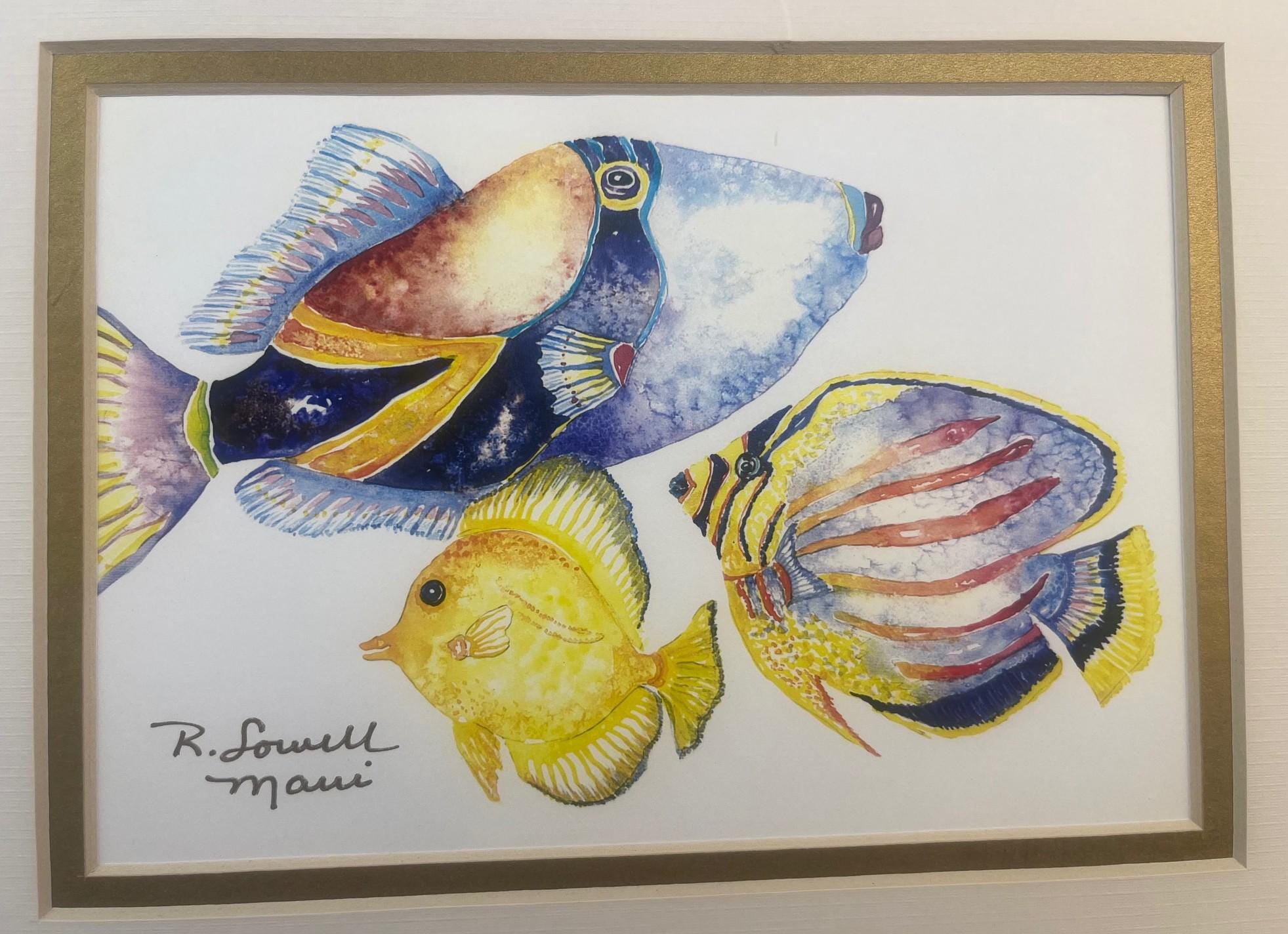 Rebecca Lowell Maui Hawaii Art Print Matted 8” X 10