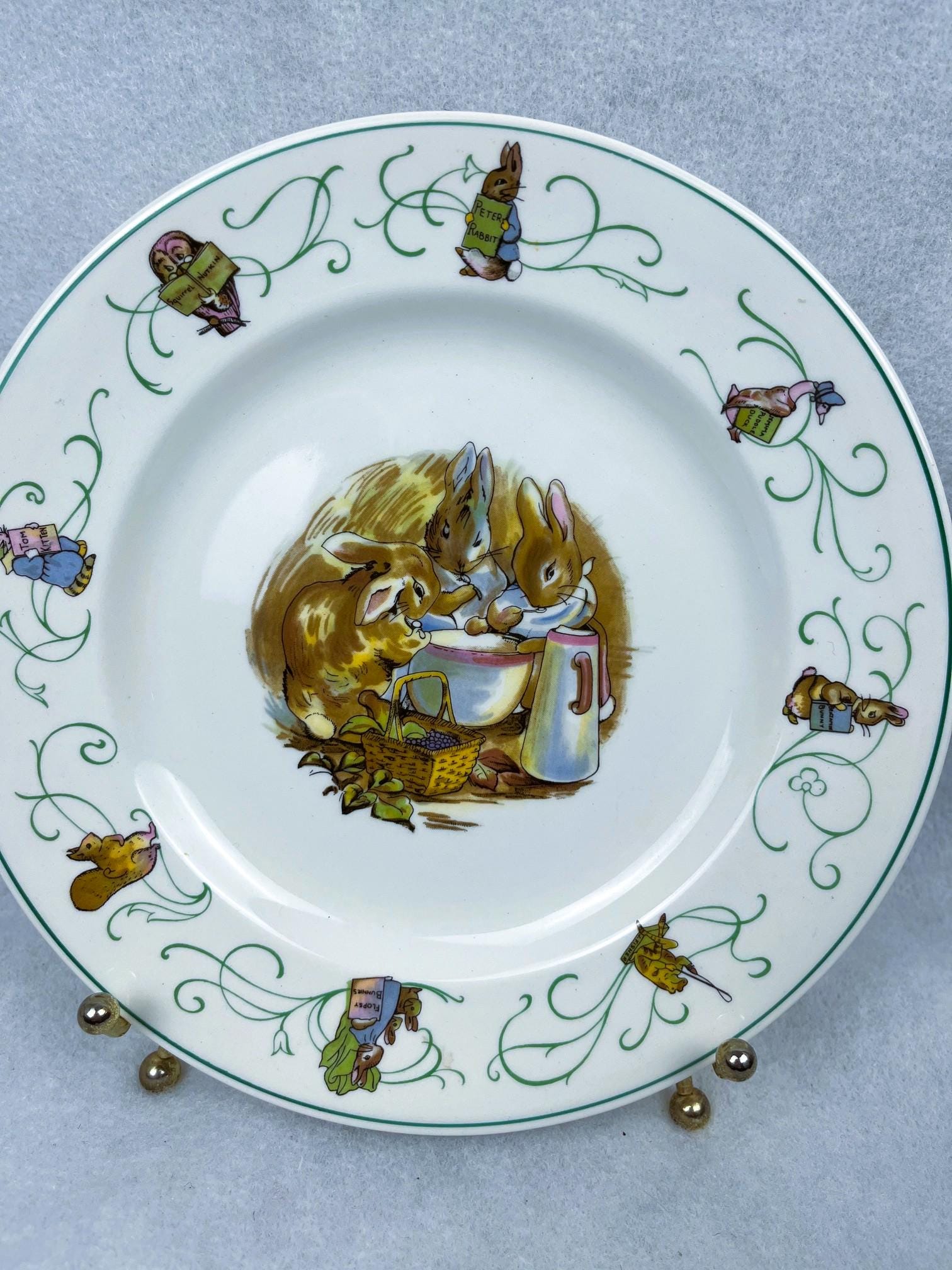 Wedgwood Peter Rabbit 3-piece Child's Nursery Set-beatrix Potter