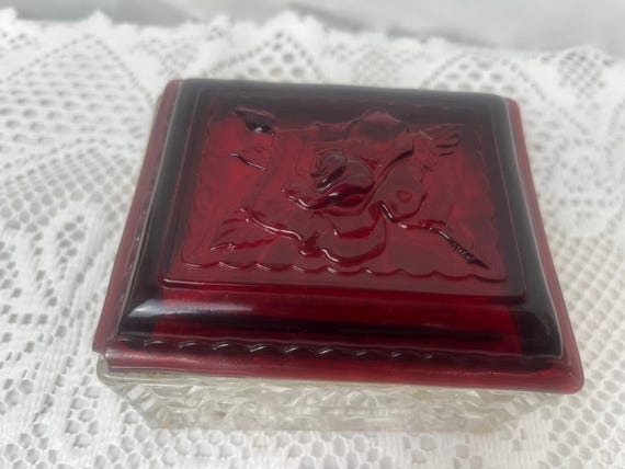 Rectangular Jewel Box with Lid Royal Ruby Collect… - image 5