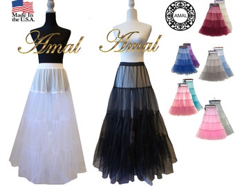 AMAL Petticoat Rock Retro Kleid 36" oder 92 cm. Vintage Kleid Petticoats. Langer Rock Damen Boden.USA