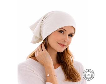Cotton Stretch Beanie for Women | Chemo Headwear | Muslim Underscarf | Lightweight Slouchy Hat | Modest Hair Cover | Soft Turban Cap