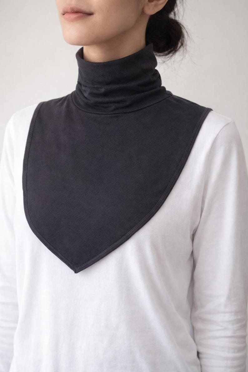 AMAL Design Mock Turtleneck Dickey for Women, Layering Neck Collar Insert, Modest Undershirt Collar, Fake Collar for Dresses & Sweaters image 3