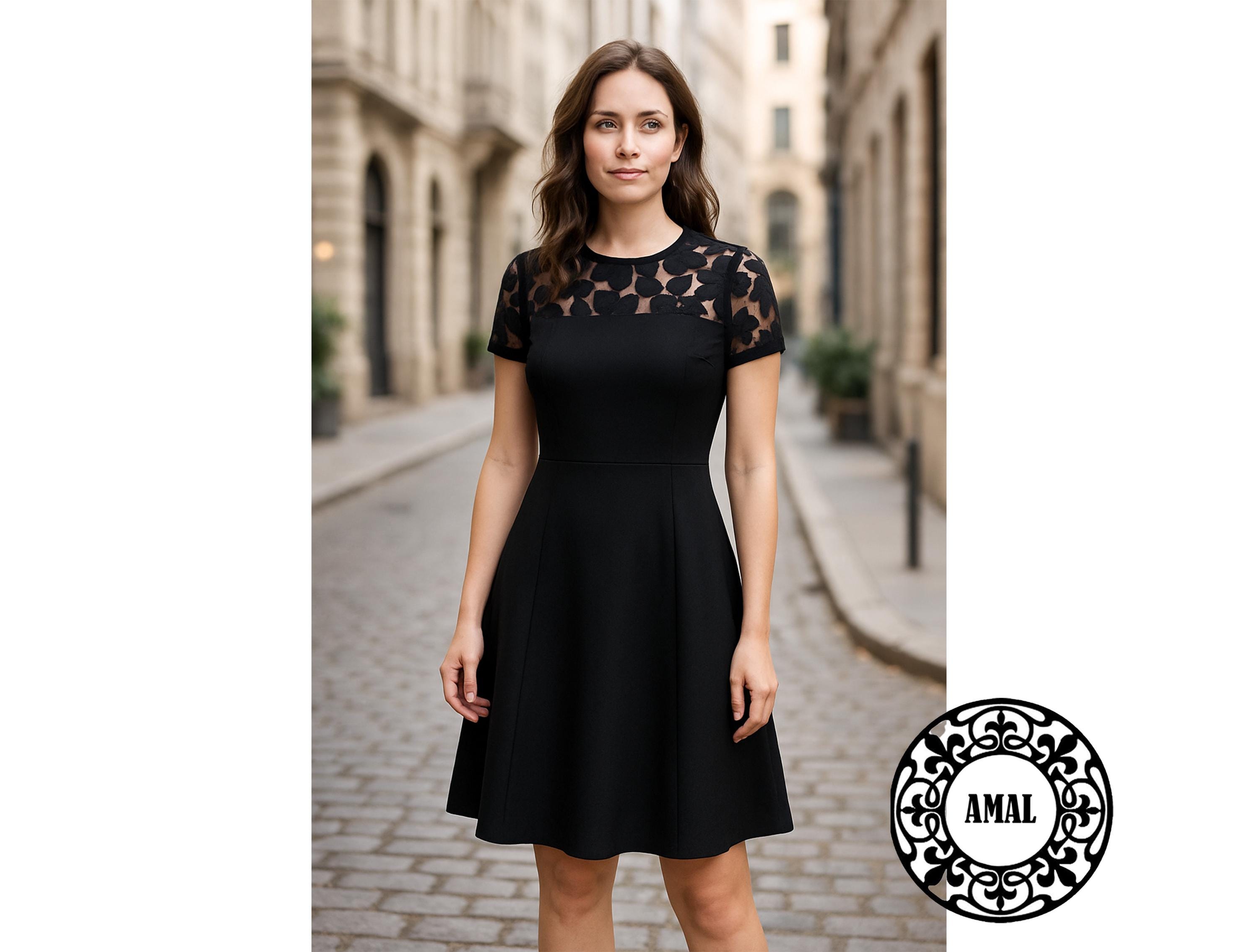 slim fit dress slacks Anse Mini Dress Black Petite main image 0