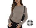 Amal Women's COTTON Basic Long Sleeve. Solid Color. USA.