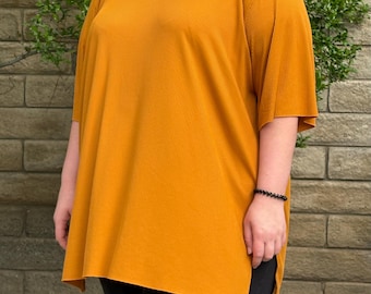 Oversized Women&#39;s T-Shirt | Loose Fit Casual Top | Custom Length | Tall & Plus Size