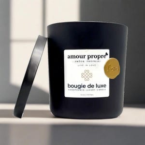 bougie de luxe Handpoured Luxury Candle | 2 Wick Candle | Pear Riesling Scent | 12 oz |  Handpoured Organic Soy Wax