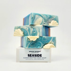 Seaside Handcrafted Bar Soap  | 5 oz | Sweet Almond Oil, Shea Butter, Olive Oil