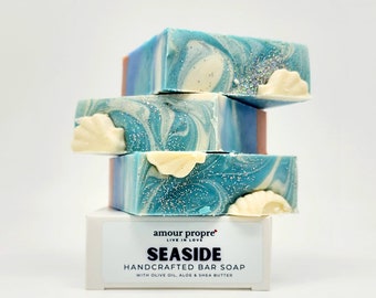 Seaside Handcrafted Bar Soap  | 5 oz | Sweet Almond Oil, Shea Butter, Olive Oil