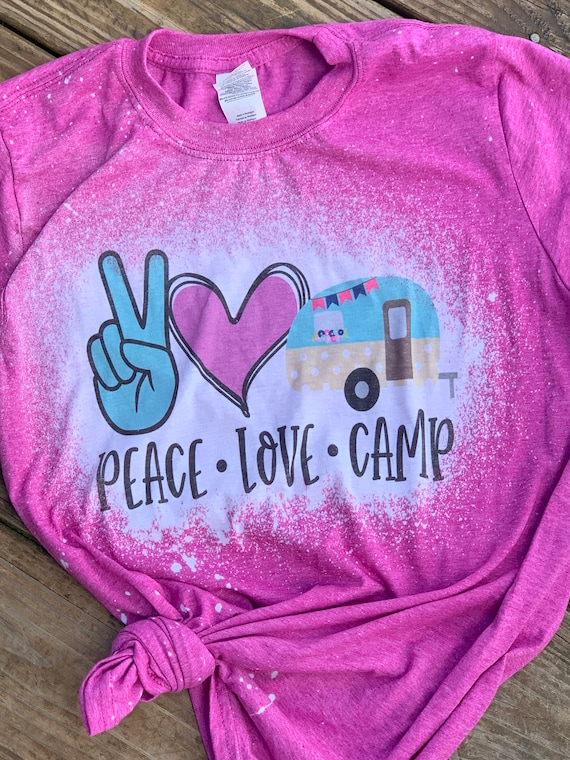 Peace Love Camp Distressed Tee Vintage 