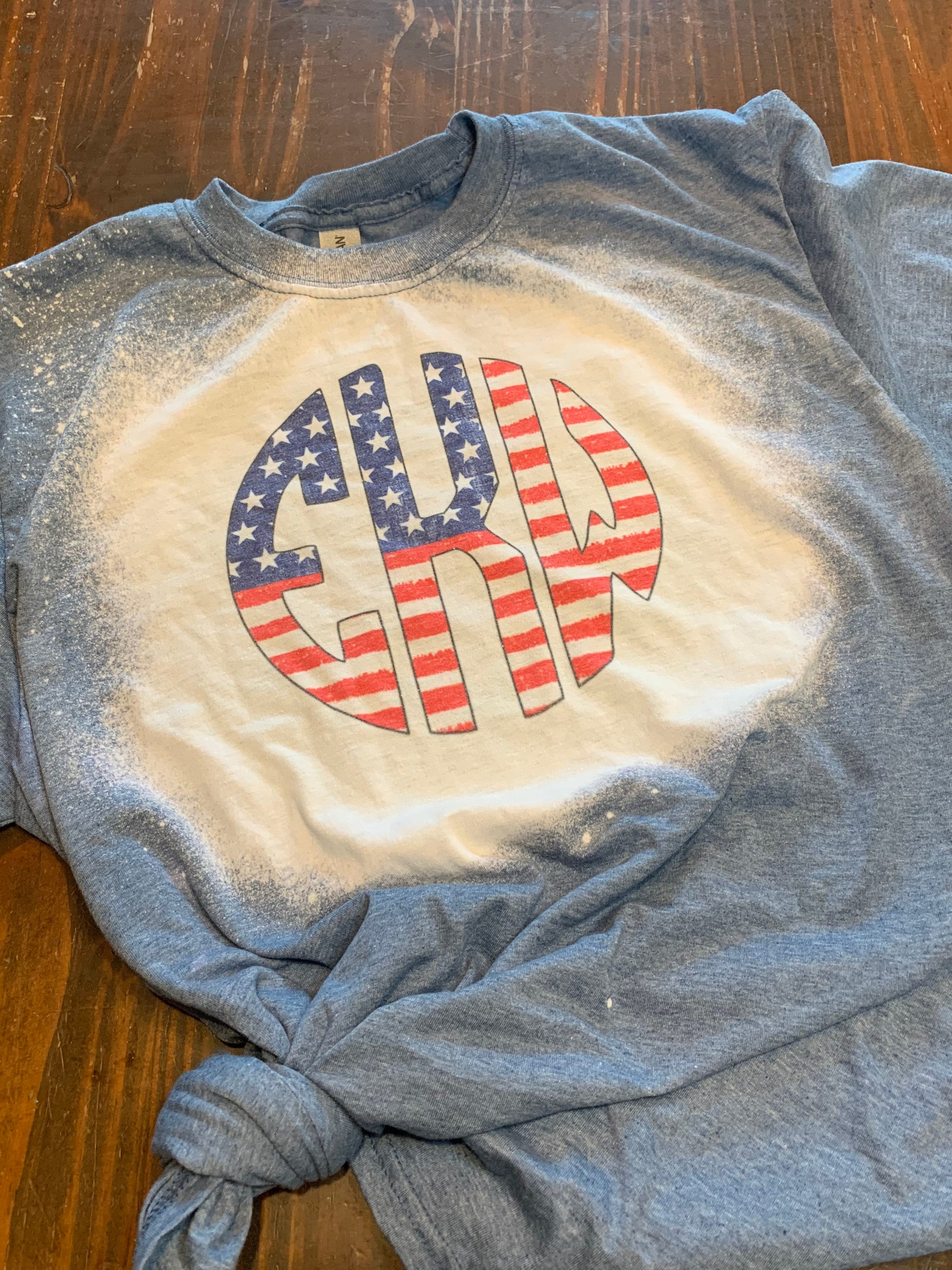 american flag monogram shirt