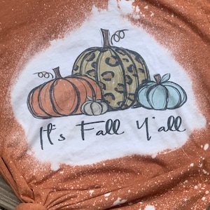 It’s Fall Y’all  Distressed Tee, Vintage Tees, Vintage T-shirt, Bleached Shirt, Distressed Shirts, Fall Tees, Mom Shirts