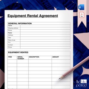 Equipment Rental Agreement