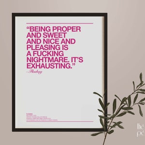 Fleabag Quote Digital Wall Poster