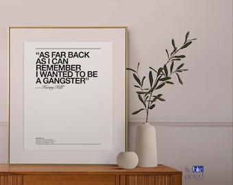 Goodfellas Quote Poster: Gangster Movie Art (Digital Download)