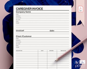 Printable Caregiver Invoice