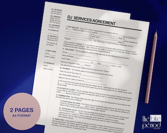 Editable DJ Service Agreement