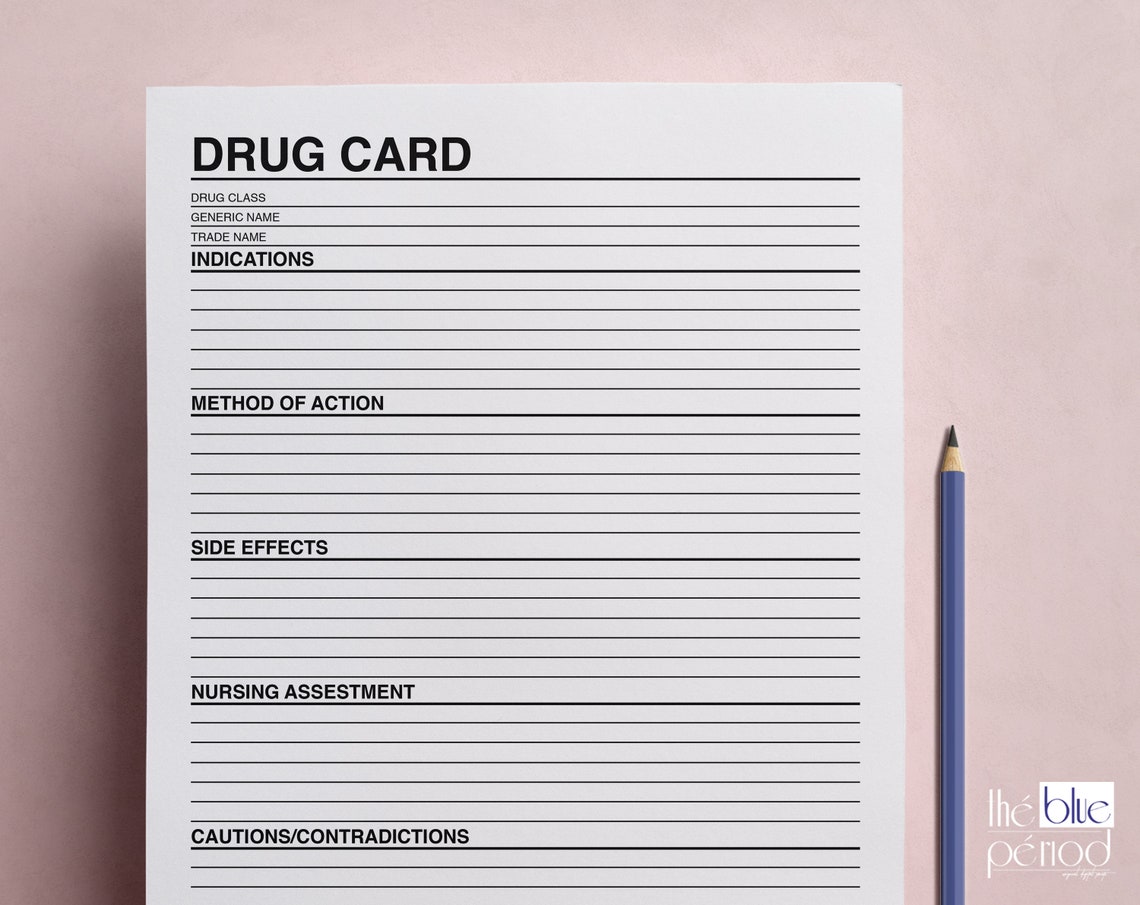 Printable Pharmacology Drug Card Template printable-pharmacology-drug-card-template