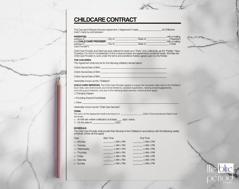 Editable Childcare Contract Etsy editable-childcare-contract-etsy