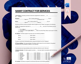Editable Nanny Contract Template
