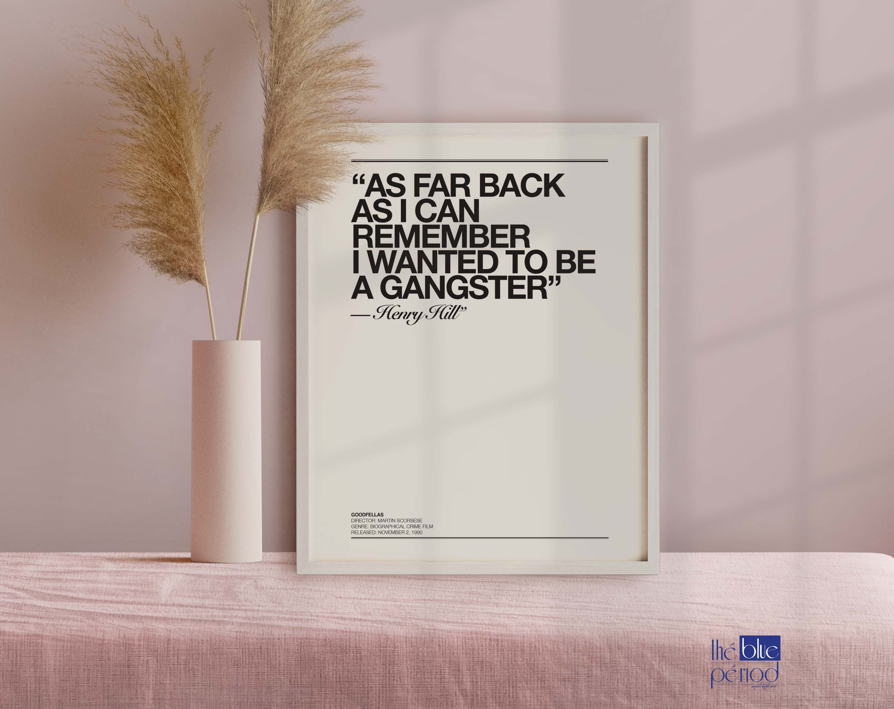 Goodfellas Quote Poster: Gangster Movie Art (digital Download) - Etsy, image size:3000x2382