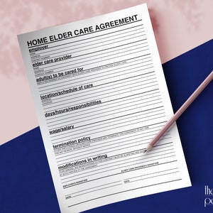 Home Elder Agreement Template Printable Home Health Care Contract Etsy Home Elder Agreement Template Printable Home Health Care Contract Etsy