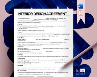 Editable Interior Design Contract Template (PDF & Word Format)