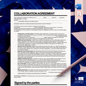 Editable Collaboration Agreement