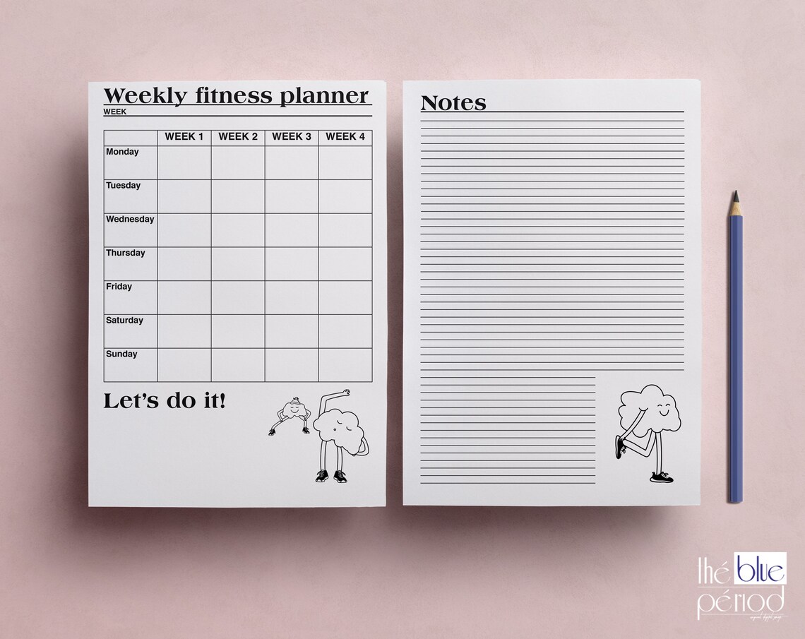 Printable Fitness Spreadsheet Workout Sheets 2022 Health Etsy