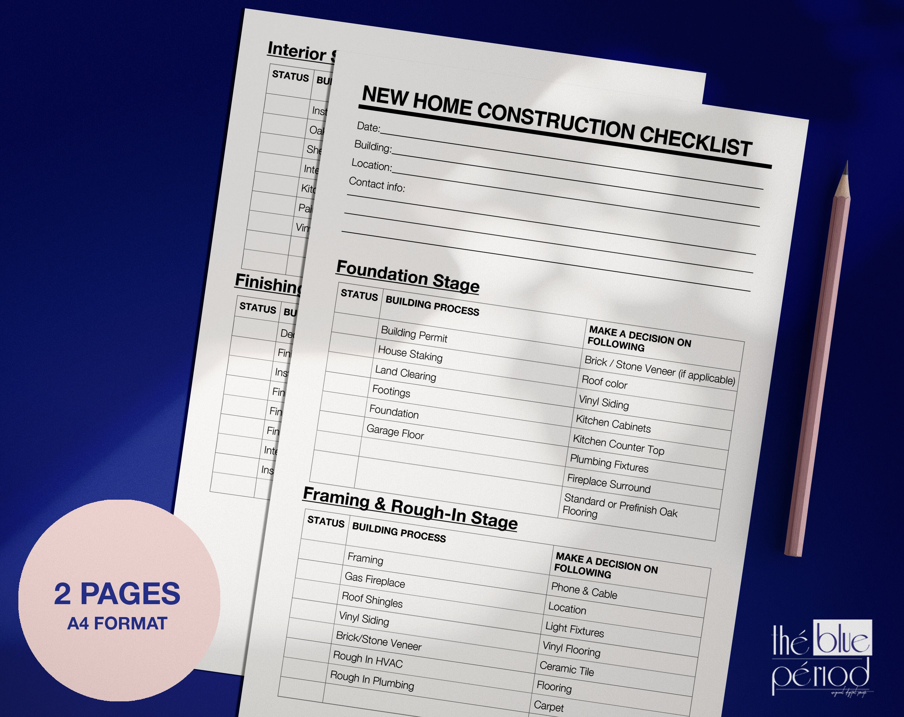 Editable New Home Construction Checklist - Etsy