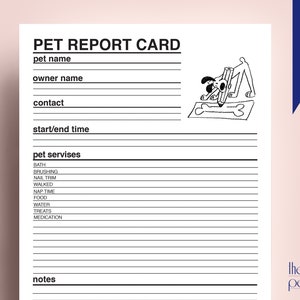 Printable Pet Sitter Report - Etsy