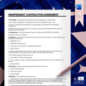 Editable Independent Contractor Agreement