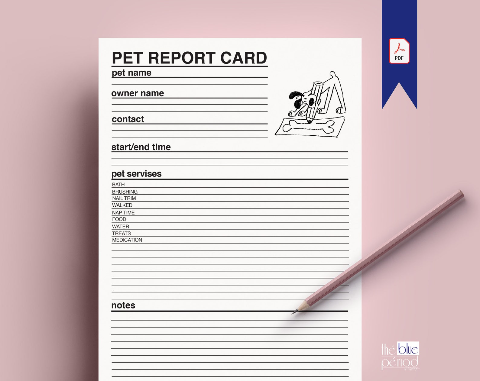 Printable Pet Sitter Report - Etsy