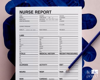 nursing report sheet cardiac One Patient Full Nurse Report Sheet Template
