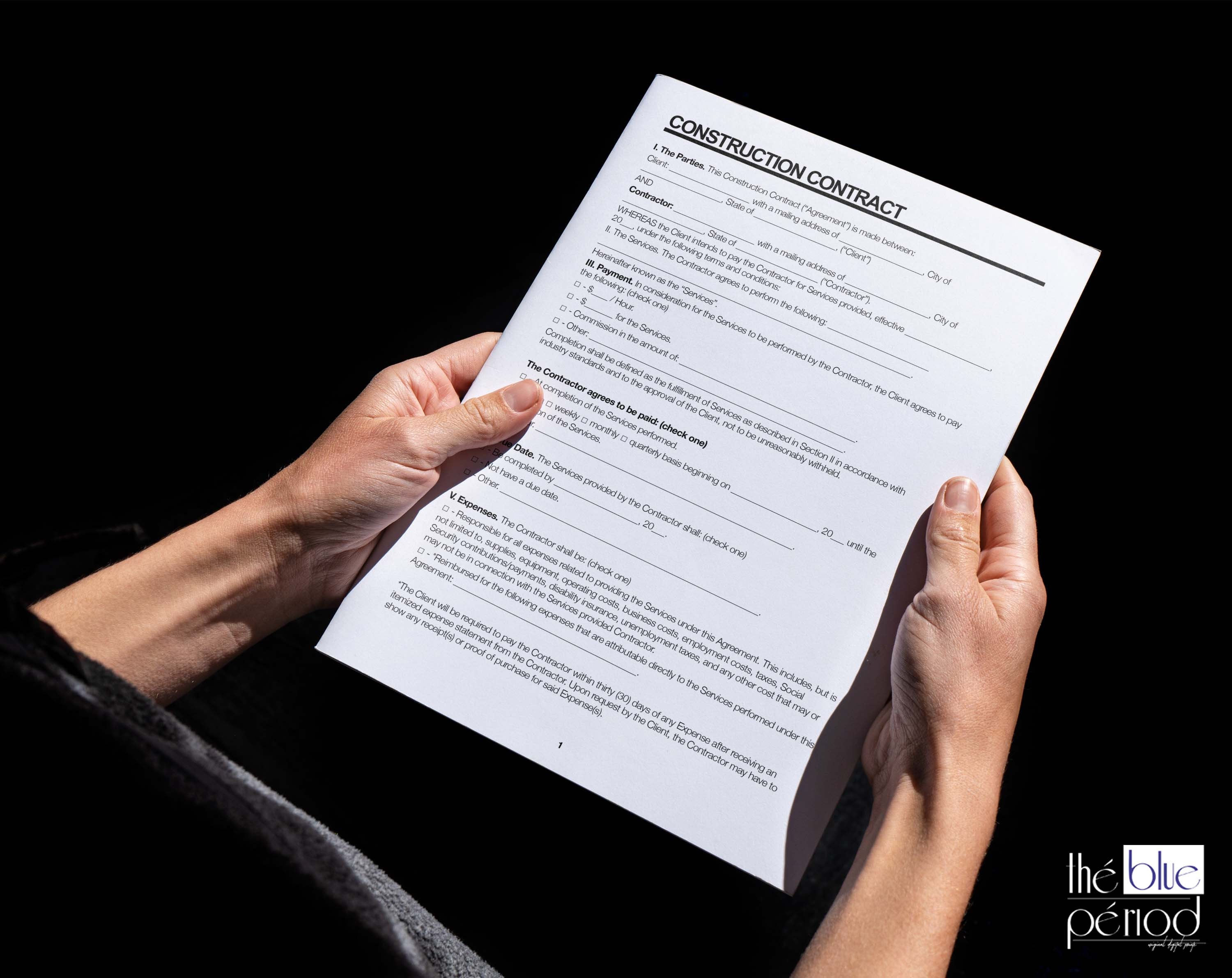 Editable Construction Contract - Etsy