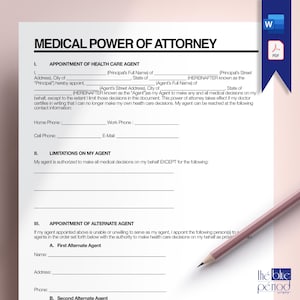 Editable Medical Power of Attorney