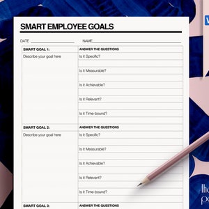 Editable SMART Employee Goals Template
