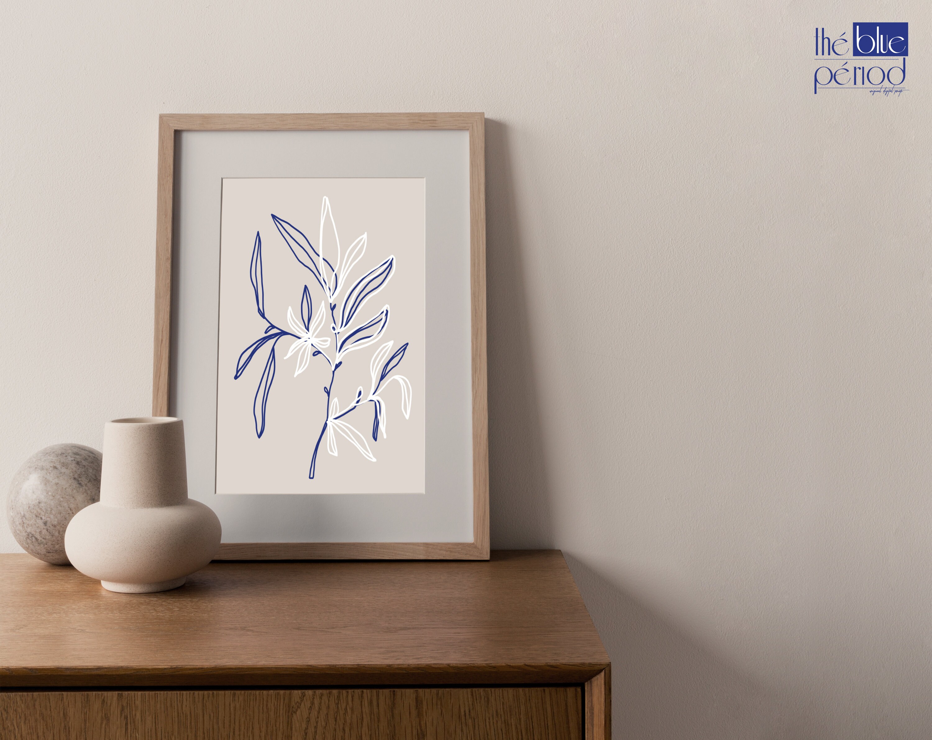 Blue Wall Art Blue Wall Decor Abstract Abstract Digital Etsy