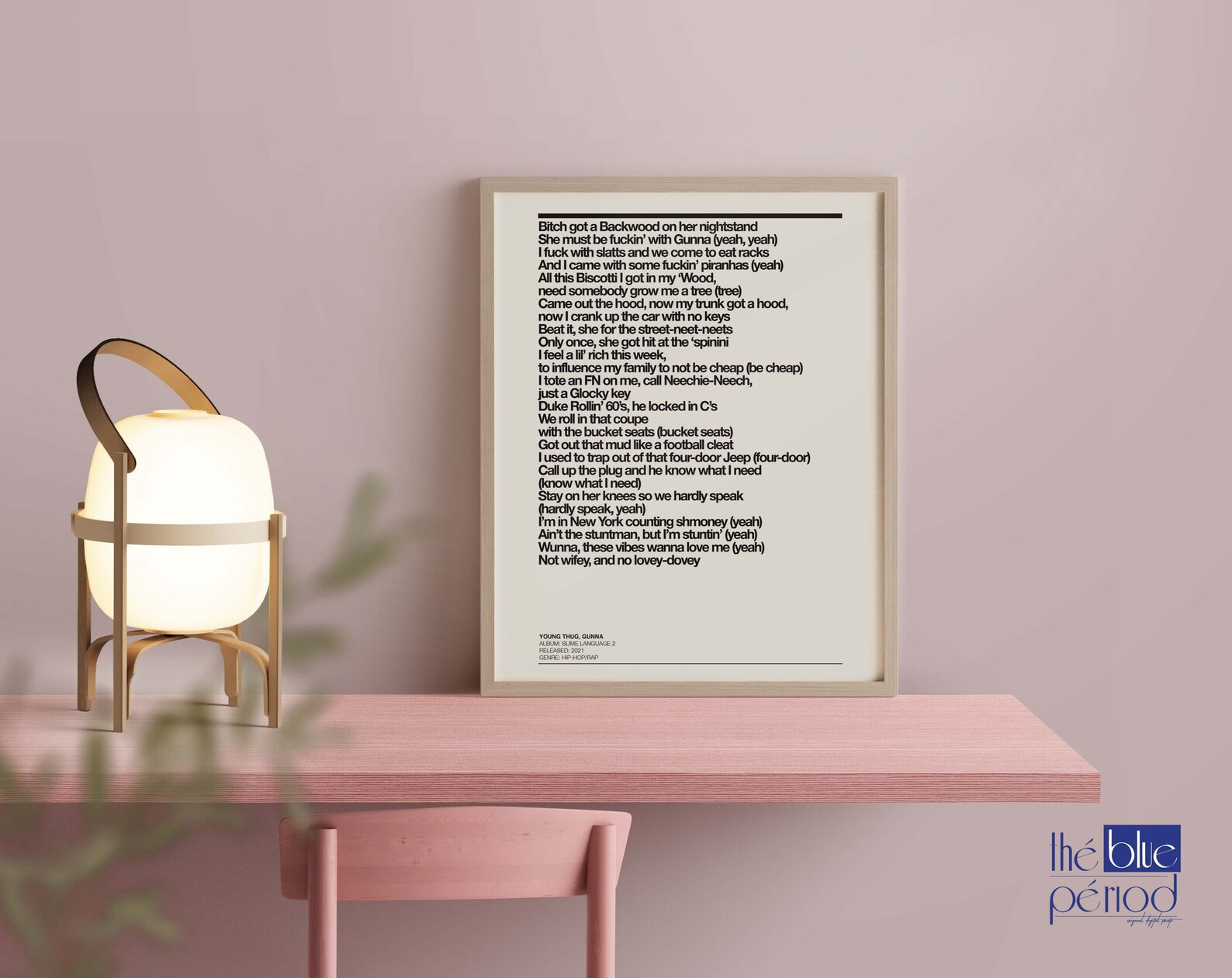 Young Thug Poster Ski Lyrics Poster Etsy