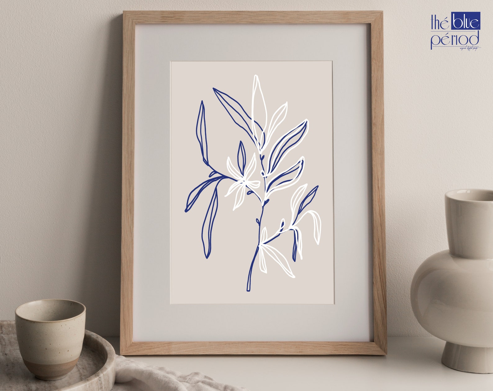 Blue Wall Art Blue Wall Decor Abstract Abstract Digital | Etsy