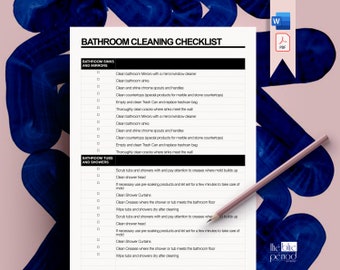 Editable Bathroom Cleaning Checklist