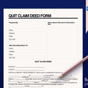 Quit Claim Deed Form