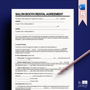 Contrato editável de aluguel de estande de salão