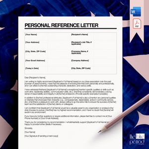 Modelo de Carta de Referência Pessoal