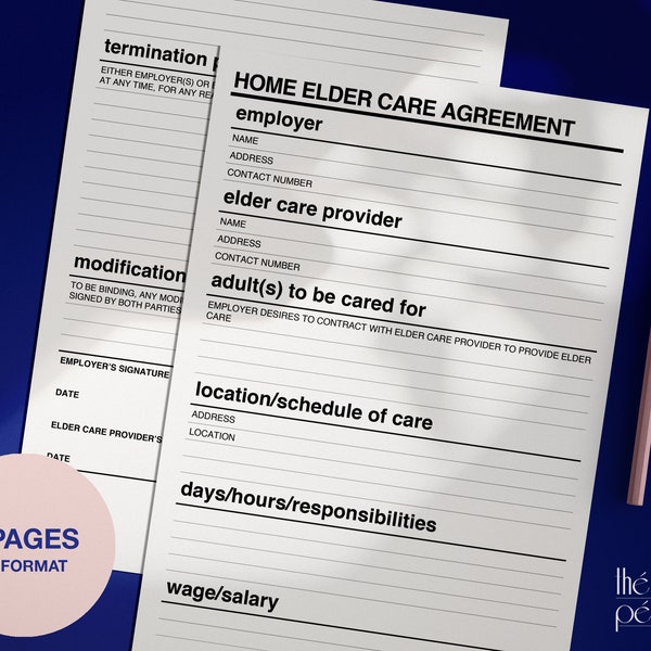 Elder Care Contract Template Etsy Elder Care Contract Template Etsy