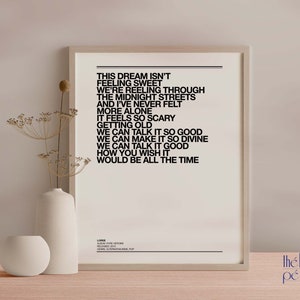 Lorde Poster, Ribs Lyrics Digital Wall Art