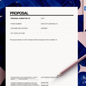 Editable Proposal Form
